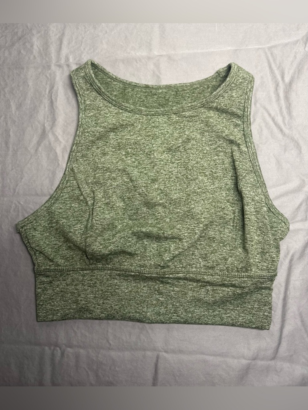 JoyLab Heather Geeen High-Neck Cropped Tank - Medium